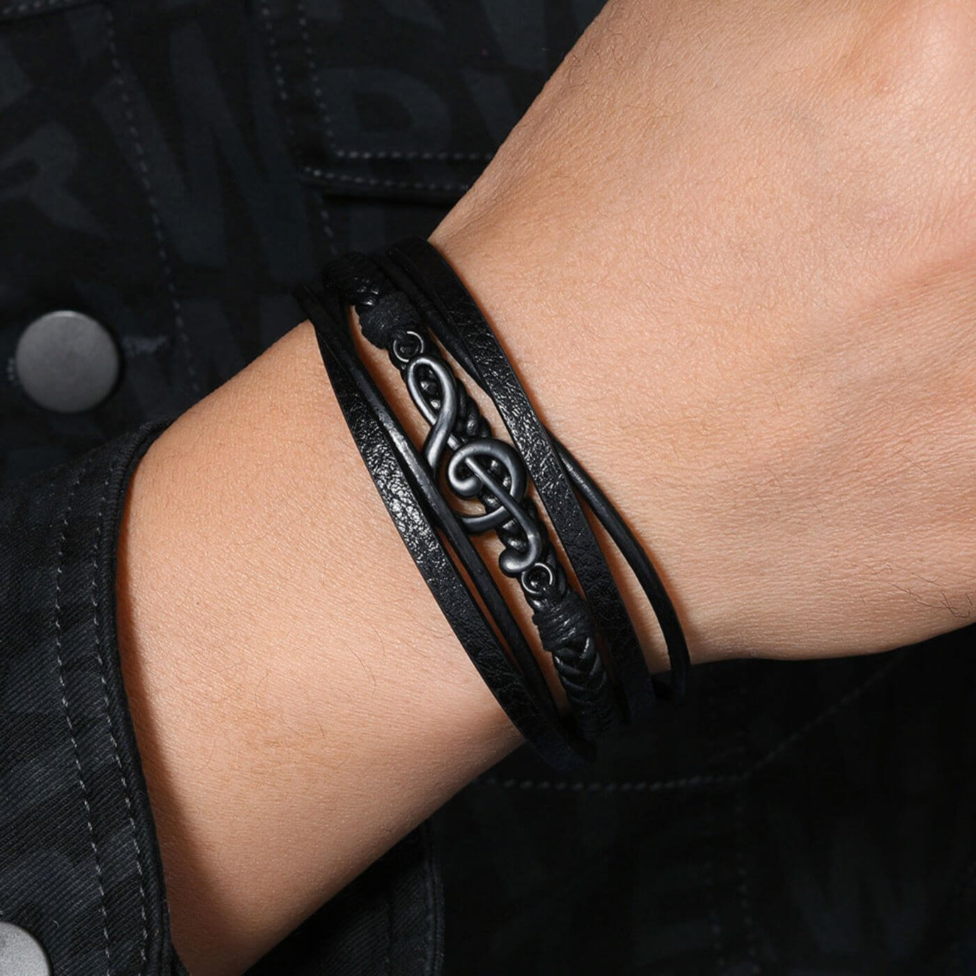 Lunero™ – Läderarmband med Musiksymbol för Musikälskare