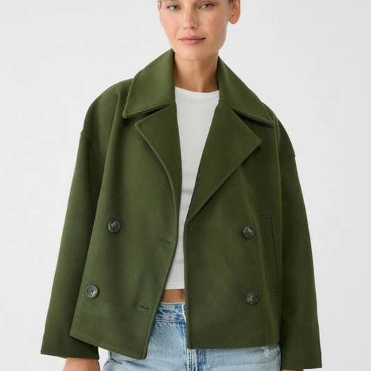 Women's Short Double-Breasted Coat – Limo Atelier