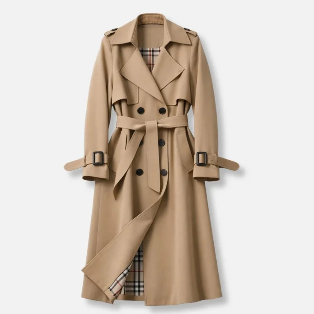 Women's Belted Trench Coat with Tailored Long Fit – Limo Atelier